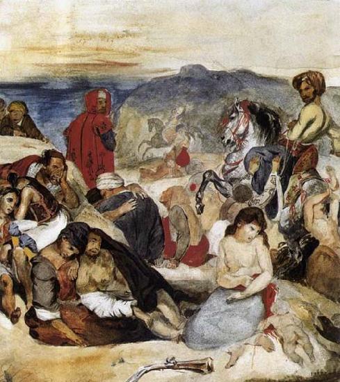 Eugene Delacroix The Massacre of Chios France oil painting art